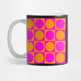 sixties circles retro geometrical design pattern Mug